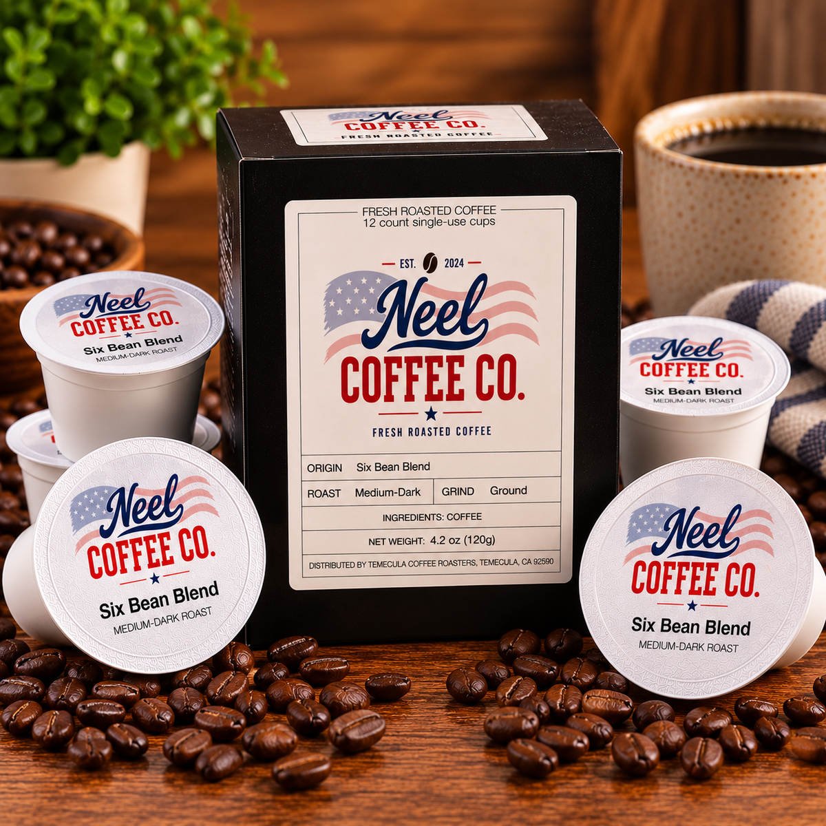 6 Bean Blend Coffee Pods